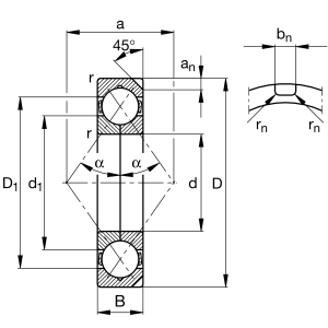 QJ220-N2-MPA | Four Point Contact Ball Bearings