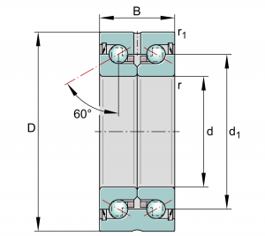 ZKLN1545-2RS-PE | Axial Angular Contact Ball Bearings