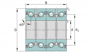 ZKLN4075-2RS-2AP-XL | Axial Angular Contact Ball Bearings