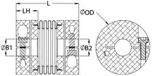 BC12-3/16"-4MM-A | Servo Couplings