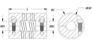 FCR10-1/4"-6MM-A | Servo Couplings