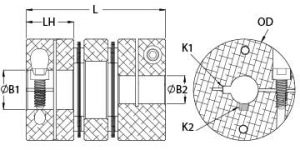DCDK36-1 1/4"-20MM-A | Servo Couplings