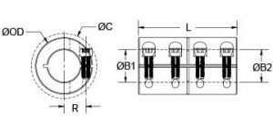 MCLX-1 1/4"-25MM-SS | Rigid Shaft Couplings