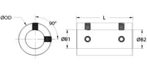 MSCX-30-30-SS | Set Screw Rigid Couplings