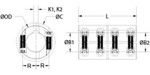 MSPC-1 1/4"-25MM-SS | Two-Piece Rigid Couplings
