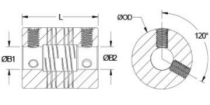 MWS25-1/4"-6MM-A | Servo Couplings